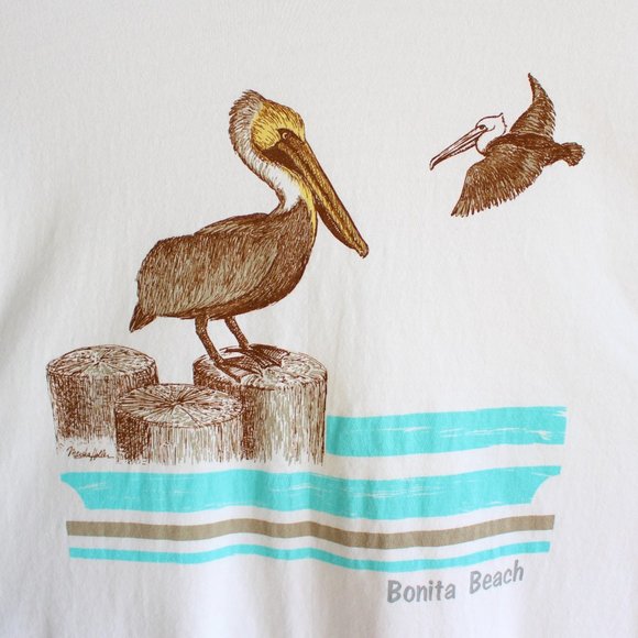 Vintage 80's Bonita Beach Florida Tee Made in USA - Picture 3 of 5